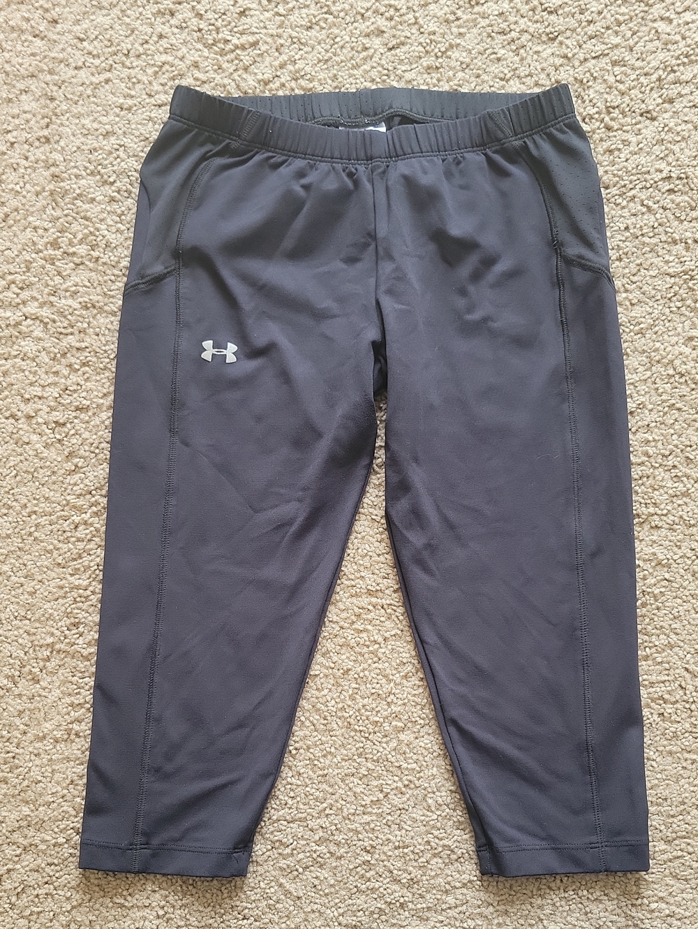 Under Armour Women's Black Athletic Joggers with Reflective Logo
